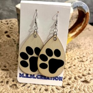 Pet Lover Wooden Earrings