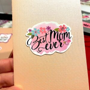 Handmade Mothers Day Card - Textured Paper - Elegant Floral Design