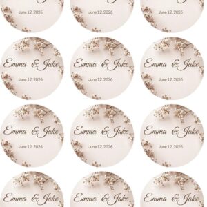 Custom Personalized Sticker Sheet - Wedding, Birthday, Baby Shower and Event Labels - Vinyl Waterproof Name Stickers